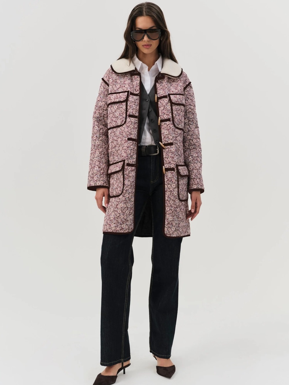 For Love & Lemons Marlene Floral Chore Coat - Picture 2 of 4